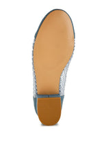 Load image into Gallery viewer, Tudum Rhinestone Detail Denim Ballerinas {Whole Sizes Only}
