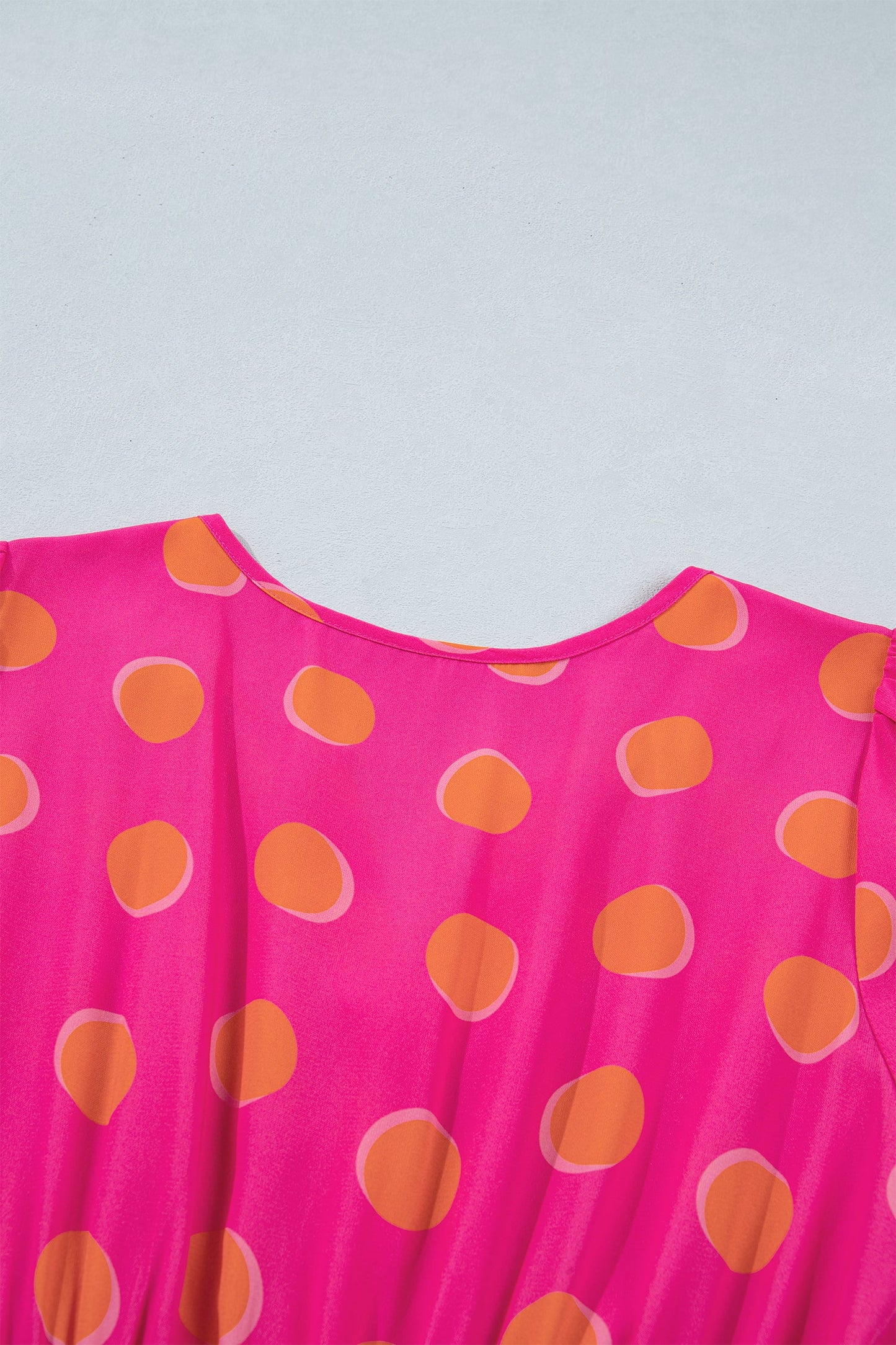 Dotted Rose, High Waist Midi Dress