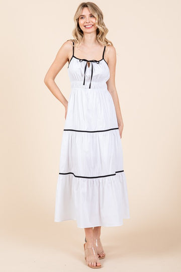 USA 🇺🇸 American Made Full-Figure SIZES XL/2XL/3XL Remaining,  Piping Detailed Midi Sundress