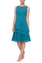 Load image into Gallery viewer, Jeanne Alexander&#39;s Premium Gatsby Chiffon Day Dress TEAL or WEDGEWOOD Sizes 12/14/18 Remaining SELLING FAST!

