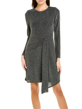 Load image into Gallery viewer, London Times Draped Shimmer Cocktail Dress
