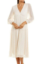Load image into Gallery viewer, Maison Tara Dot Textured Empire Midi Day Dress
