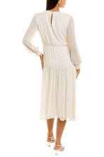 Load image into Gallery viewer, Maison Tara Dot Textured Empire Midi Day Dress
