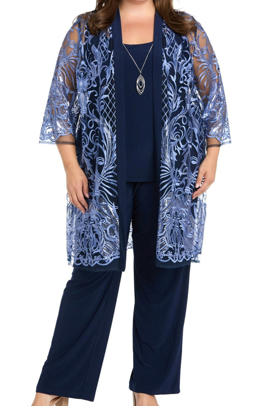 RM Richards 3PC Pants Set, Long Duster Vegas Ready!  Golden OR Peri-Navy MED/LG/XLG AVAILABLE!