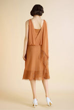Load image into Gallery viewer, Classic Chiffon Lace Day Dress, Navy or Burnt Orange, Sizes 6, 8, 10
