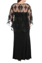 Load image into Gallery viewer, RM Richards Capelet Sleeve, Evening Maxi Formal, Full-Figured Sizes 20w &amp; 22w Available!
