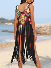 Load image into Gallery viewer, See ALL the COLORS!  Fringe Spaghetti Strap Beach Cover-Up
