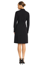 Load image into Gallery viewer, Maggy London, Black Colorblock Knee-Length Day Dress
