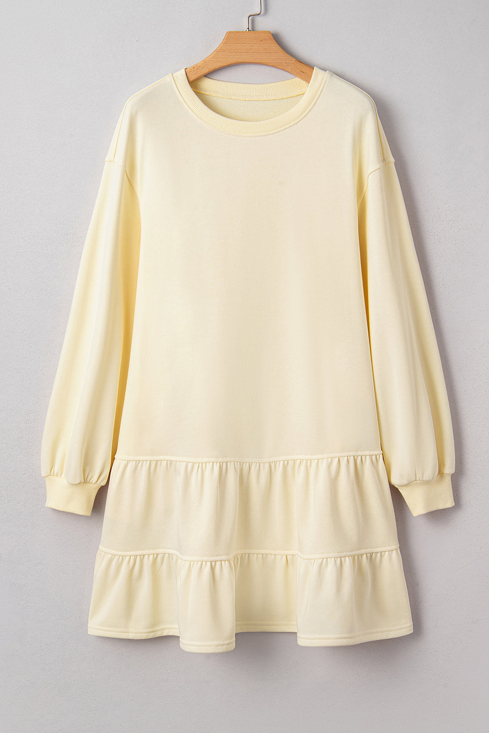 Last Ones! Ruffled Hem Loose Mini Dress