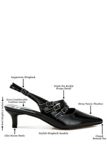 Load image into Gallery viewer, Kanebei Triple Strap Slingback Sandals SEE COLORS!  Whole Sizes Only
