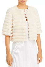 Load image into Gallery viewer, Love Token's Cropped, Ivory Faux Fur Bolero
