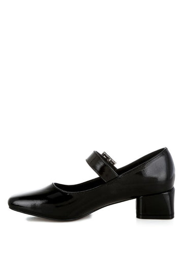 Rag Company Diamante-Brooch Metallic Mary Jane Pumps, SEE ALL 3 COLORS, Whole Sizes Only