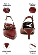 Load image into Gallery viewer, Kanebei Triple Strap Slingback Sandals SEE COLORS!  Whole Sizes Only
