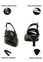 Load image into Gallery viewer, Kanebei Triple Strap Slingback Sandals SEE COLORS!  Whole Sizes Only
