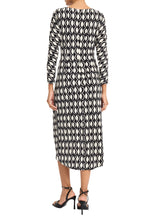 Load image into Gallery viewer, Maggy London Geo Print Midi Day Dress
