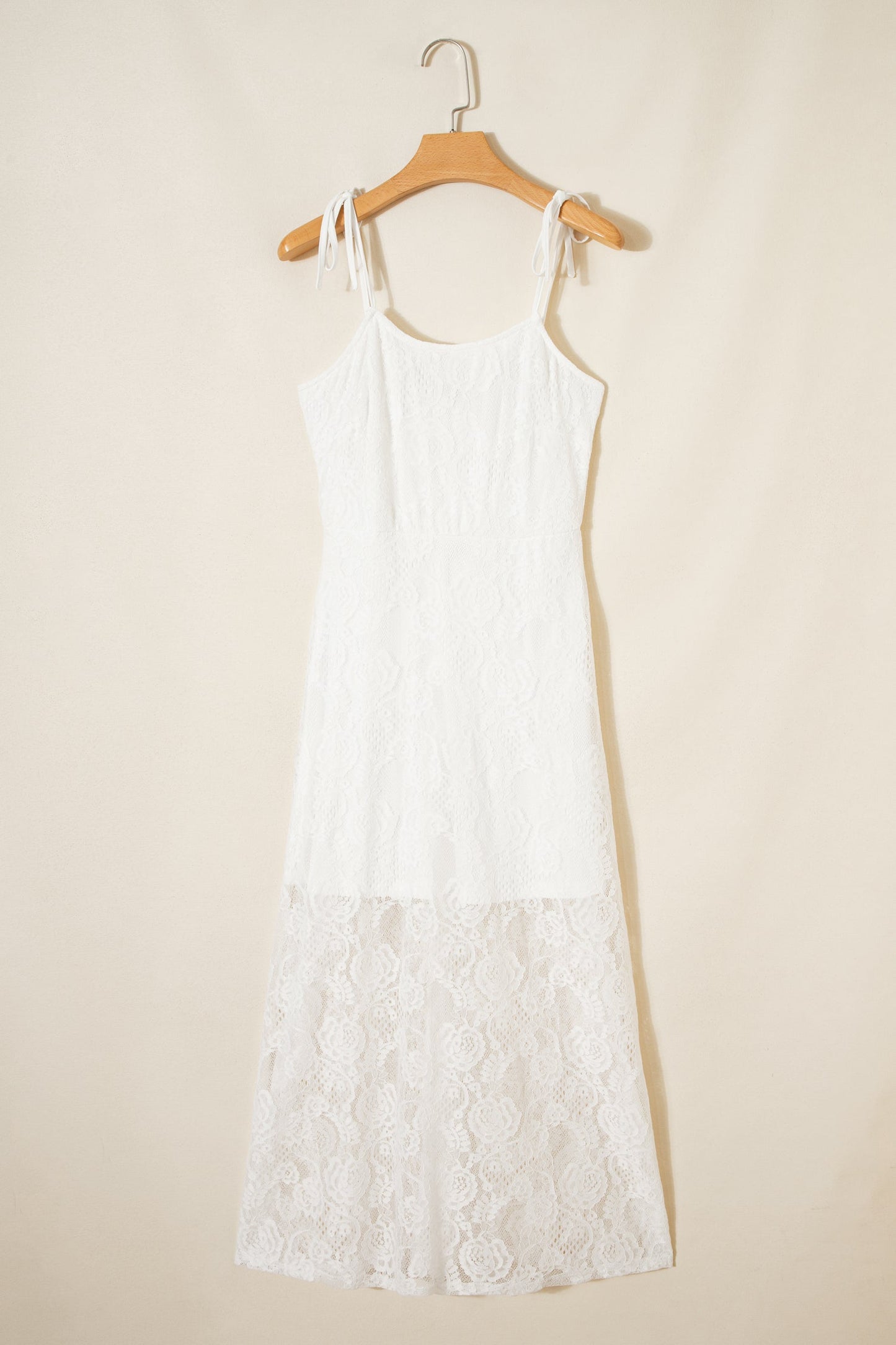 LAST ONES Maxine White Lace Overlay Long Summer Day Dress