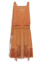 Load image into Gallery viewer, Classic Chiffon Lace Day Dress, Navy or Burnt Orange, Sizes 6, 8, 10
