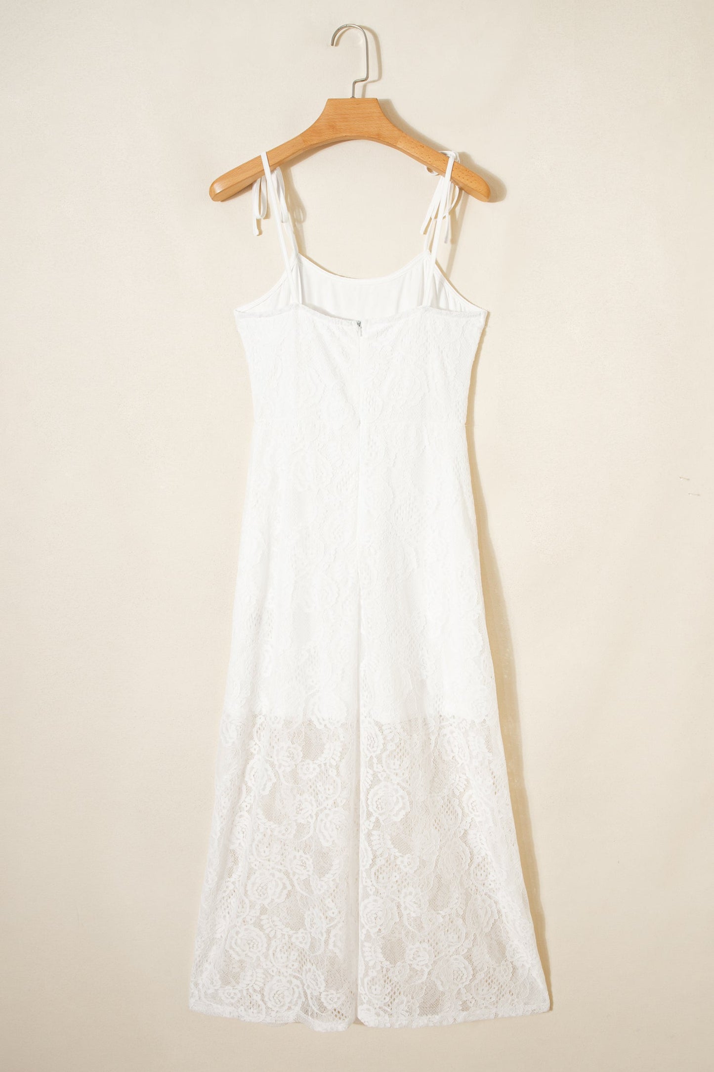 LAST ONES Maxine White Lace Overlay Long Summer Day Dress