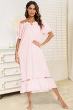 Load image into Gallery viewer, Pastel Lace &amp; Short Sleeve Nightgown See Colors!
