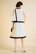 Load image into Gallery viewer, Cascading Ruffle, Premium Gatsby ColorBlock Day Dress Women&#39;s Classic Attire
