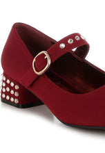 Load image into Gallery viewer, Rag Company, Sima Studded Mary Jane Pumps See Colors!  Whole Sizes Only
