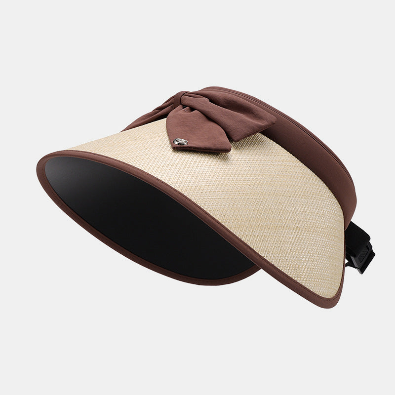 Adjustable Sun Visor Hat, Brown, Black, Dark Blue