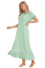 Load image into Gallery viewer, Pastel Lace &amp; Short Sleeve Nightgown See Colors!
