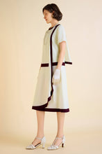 Load image into Gallery viewer, Cascading Ruffle, Premium Gatsby ColorBlock Day Dress Women&#39;s Classic Attire
