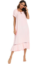 Load image into Gallery viewer, Pastel Lace &amp; Short Sleeve Nightgown See Colors!
