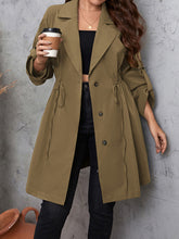 Load image into Gallery viewer, Hanny Apparel Plus Size Drawstring Wind-Breaker Trench Coat Women&#39;s Spring &amp; Fall Attire
