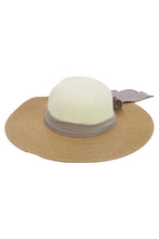 Load image into Gallery viewer, Two-Tone Summer Hat w/Bow, See Both Colors!
