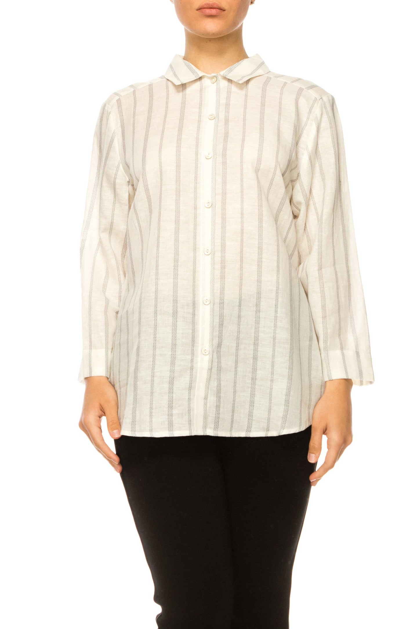 Hester & Orchard Long Sleeve Button Down Top, LAST ONE SIZE LARGE
