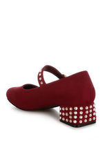 Load image into Gallery viewer, Rag Company, Sima Studded Mary Jane Pumps See Colors!  Whole Sizes Only
