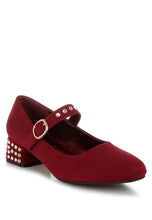 Load image into Gallery viewer, Rag Company, Sima Studded Mary Jane Pumps See Colors!  Whole Sizes Only
