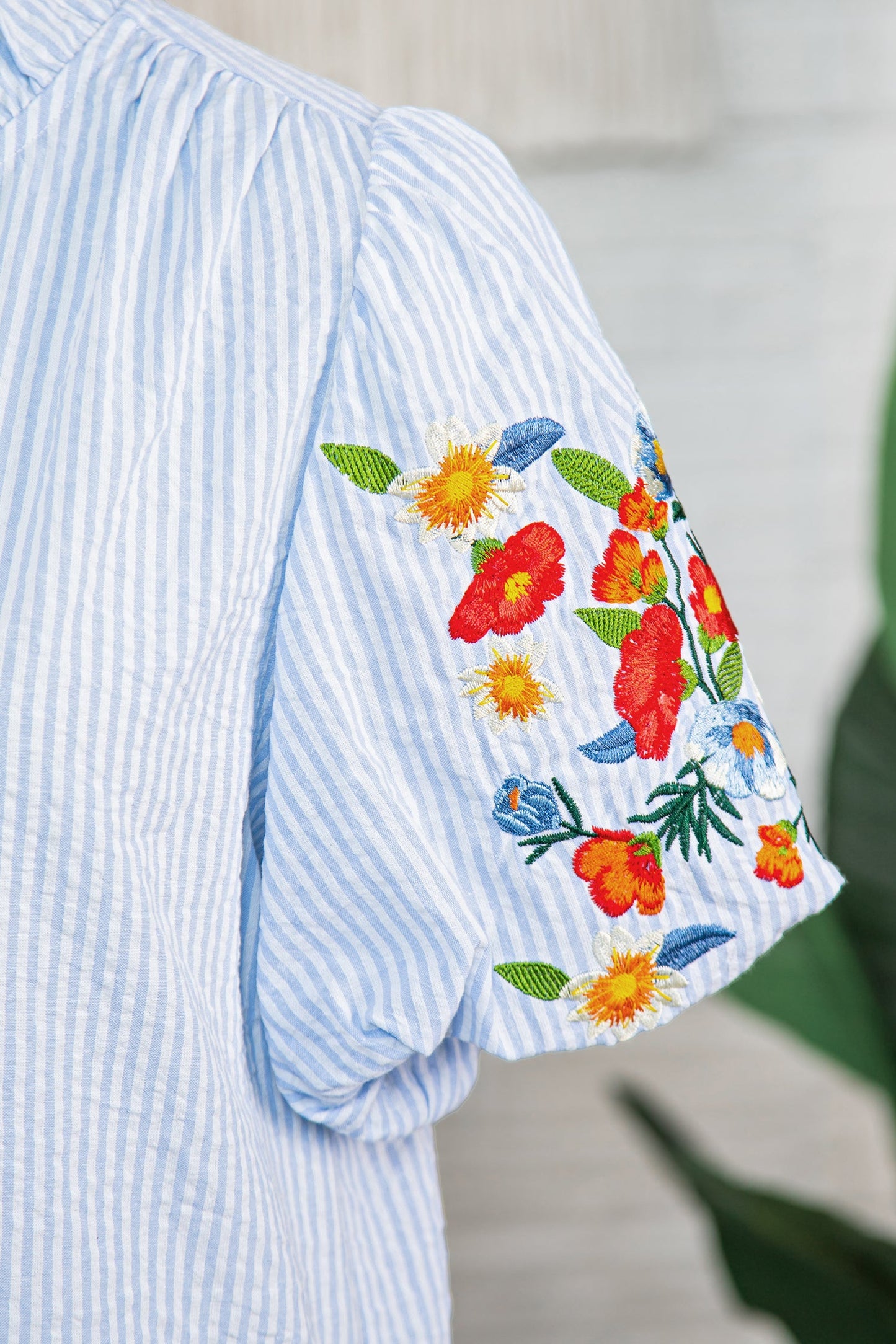 LAST ONES Threaded Pear's, Ruthie Sleeve Ruffle Trim Shirt