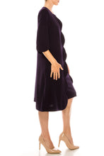 Load image into Gallery viewer, Maya Brooke 2Pc Jacket &amp; Dress, Jeweled Neckline, Dark Purple or Navy
