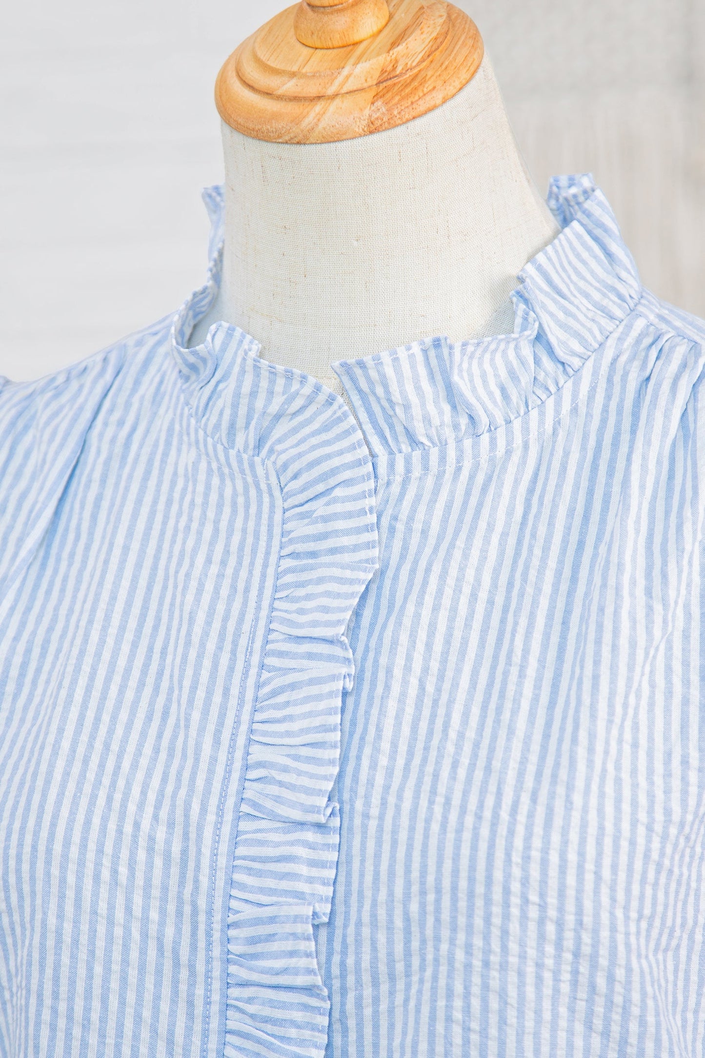 LAST ONES Threaded Pear's, Ruthie Sleeve Ruffle Trim Shirt