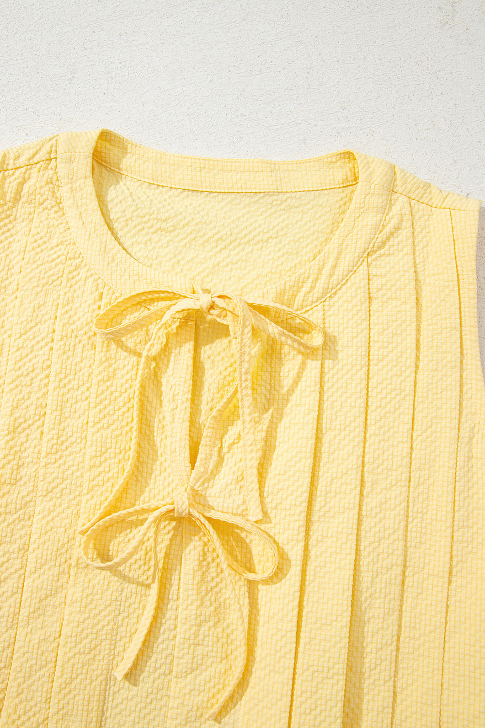 LAST ONES Threaded Pear's Kenzie Notched Pleated Tank Top