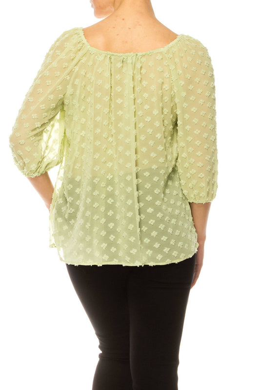Zac & Rachel Floral Peasant Tie Top, LAST ONE! Size LARGE Remaining