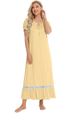 Load image into Gallery viewer, Pastel Lace &amp; Short Sleeve Nightgown See Colors!
