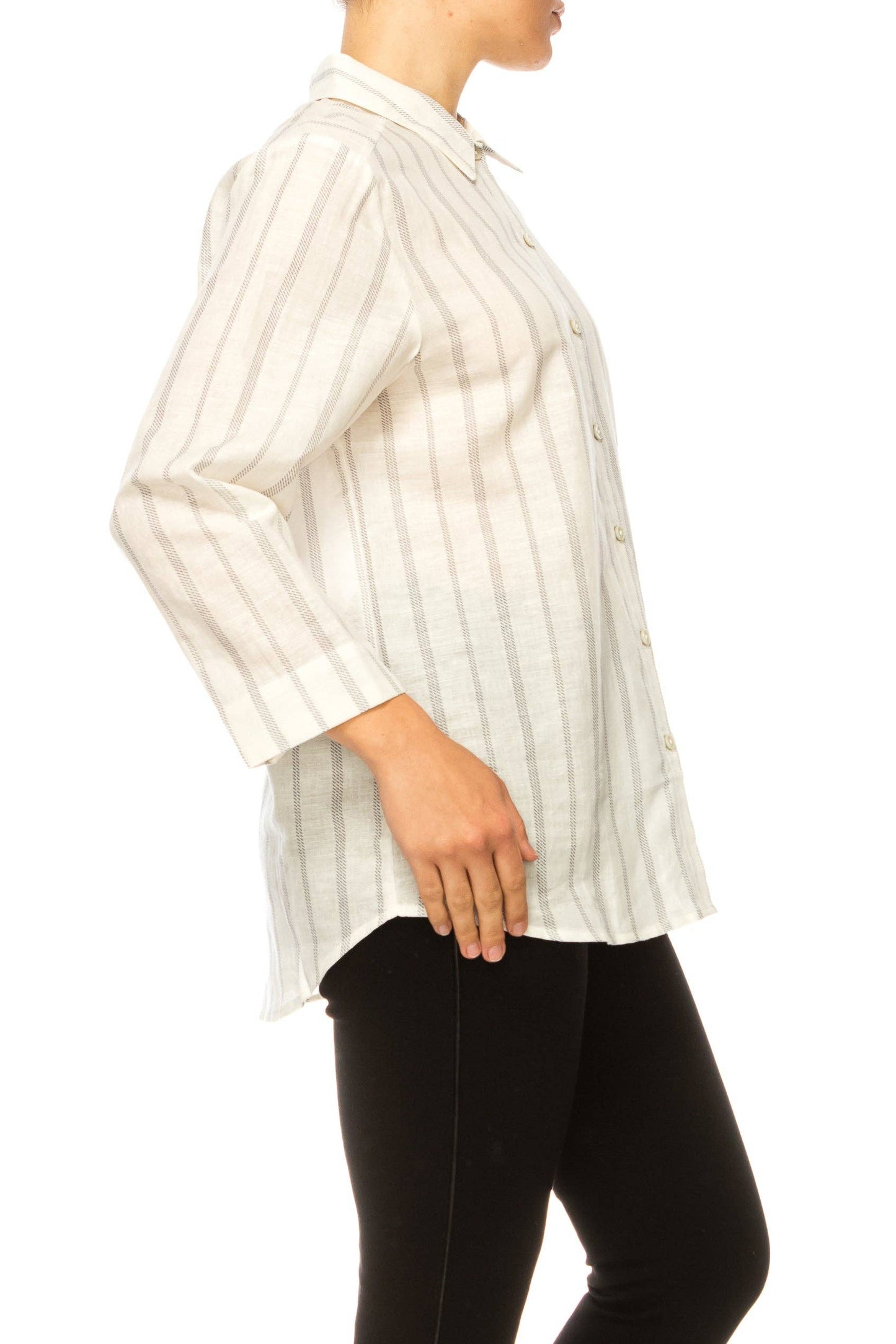 Hester & Orchard Long Sleeve Button Down Top, LAST ONE SIZE LARGE