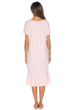 Load image into Gallery viewer, Lace &amp; Square Neck Nightgown WHITE &amp; PINK Women&#39;s Lounging
