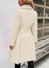 Load image into Gallery viewer, Can&#39;t Wait For Fall Again! Grace Karin&#39;s Double-Breasted Ivory Pea Coat, LAST ONE, Off White ONLY SM (4/6) Remaining! Women&#39;s Winter Coat, Apparel
