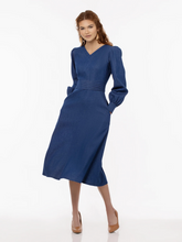 Load image into Gallery viewer, Betty Hannah Defined Stretchy Denim Day Dress

