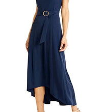 Load image into Gallery viewer, Maggy London Navy Fit &amp; Flare Midi, Women's Day Apparel
