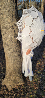 White Lace Parasol