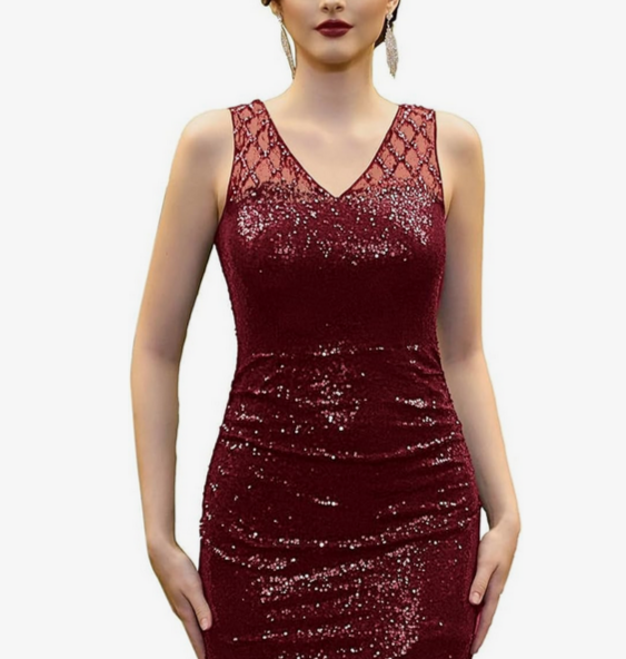 LAST ONES, Wine Red Flapper Cocktail Dress, SM/MED/LG Available, Women's Party Apparel