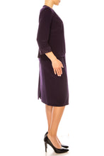 Load image into Gallery viewer, Maya Brooke 2PC Embroidered &amp; Sequin Dress &amp; Jacket Office or Cocktail Women&#39;s Attire MED/LG/XLG Available!
