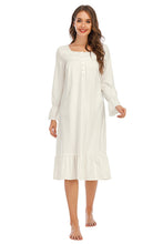 Load image into Gallery viewer, Flounce Sleeve Ruffle Hem Nightgown Women&#39;s Loungewear
