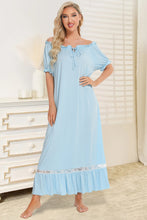 Load image into Gallery viewer, Pastel Lace &amp; Short Sleeve Nightgown See Colors!
